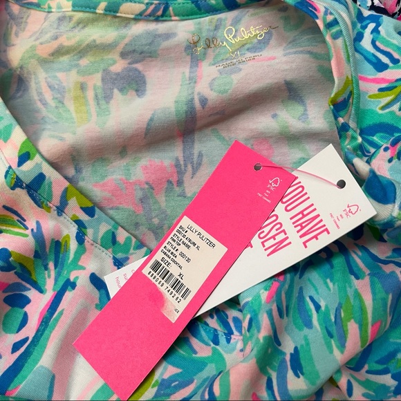 NWT Lilly Pulitzer Finn Top Blue Ibiza Cabana Cocktail Size XL - Picture 6 of 6